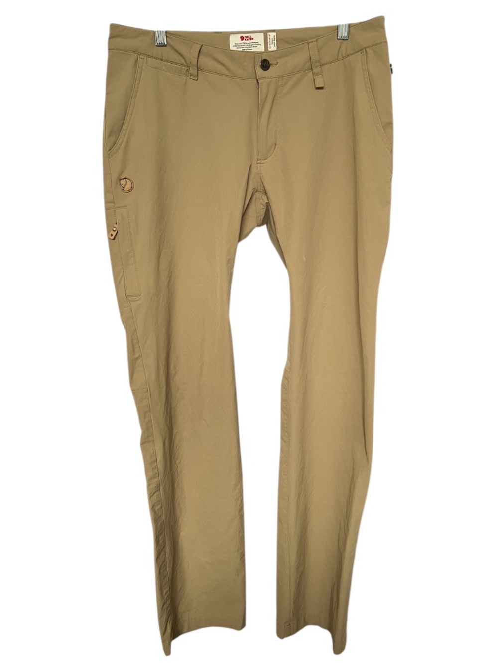 Fjallraven Abisko Pants Size 32 - 33 Tan Stretch Hiking Travel  Regular Fit